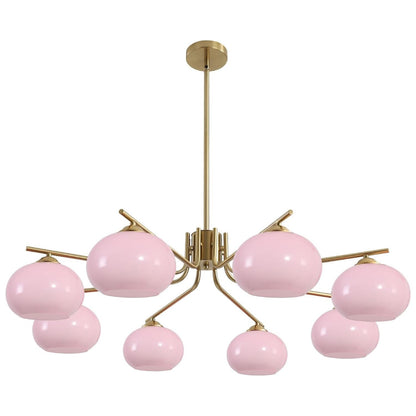 Kairox Mid Century Bauhaus Large Glass Globe Sputnik Chandelier