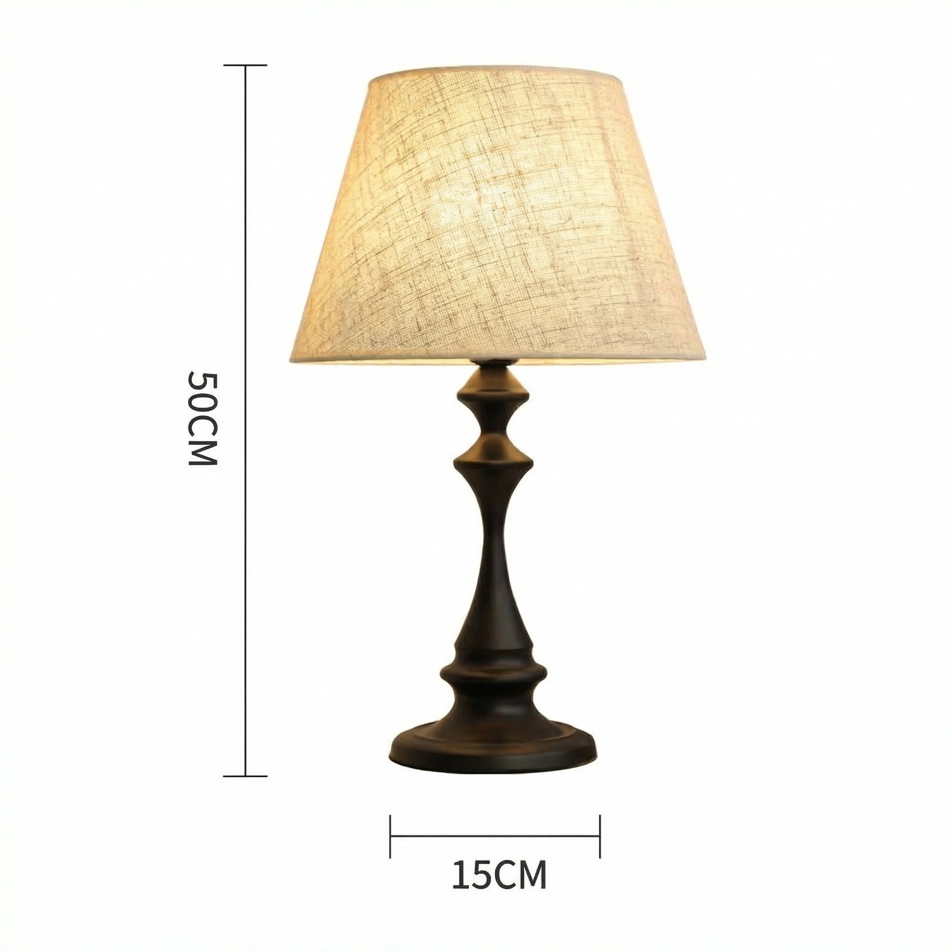 Issac Classic Linen Empire Iron Body Table Lamp