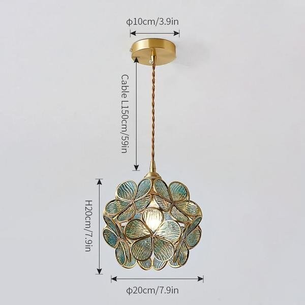 Viviana French Country Glass Petal Pendant Lights