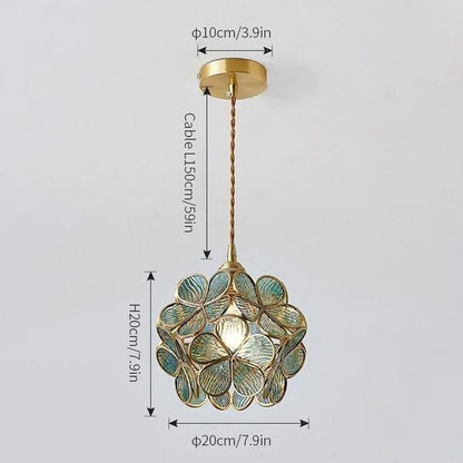 Viviana French Country Glass Petal Pendant Lights