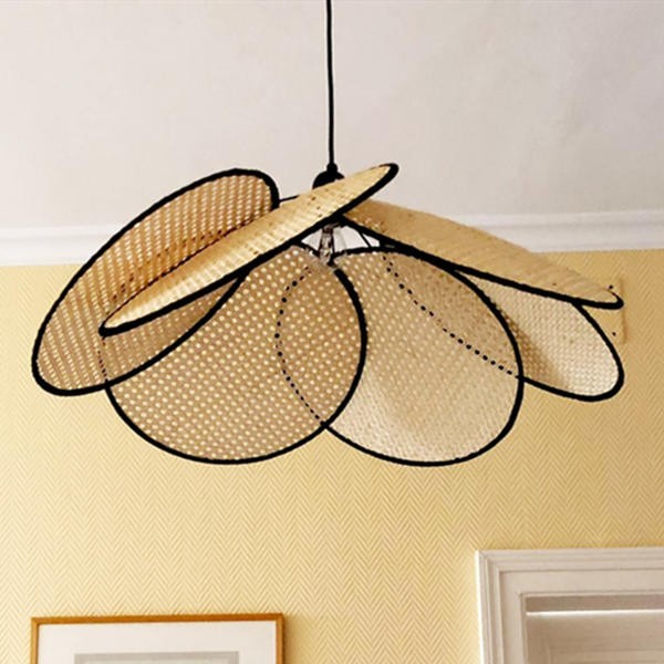 Atticus Screen Cannage Rattan Pendant Light