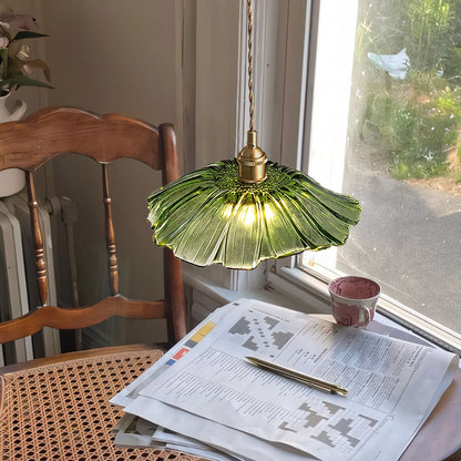 Callista Retro Lotus Creative Glass Pendant Light