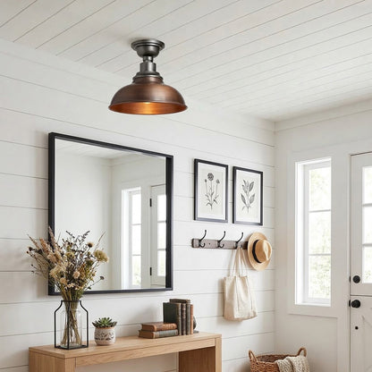 Creed Classic Industrial Metal Dome Ceiling Light