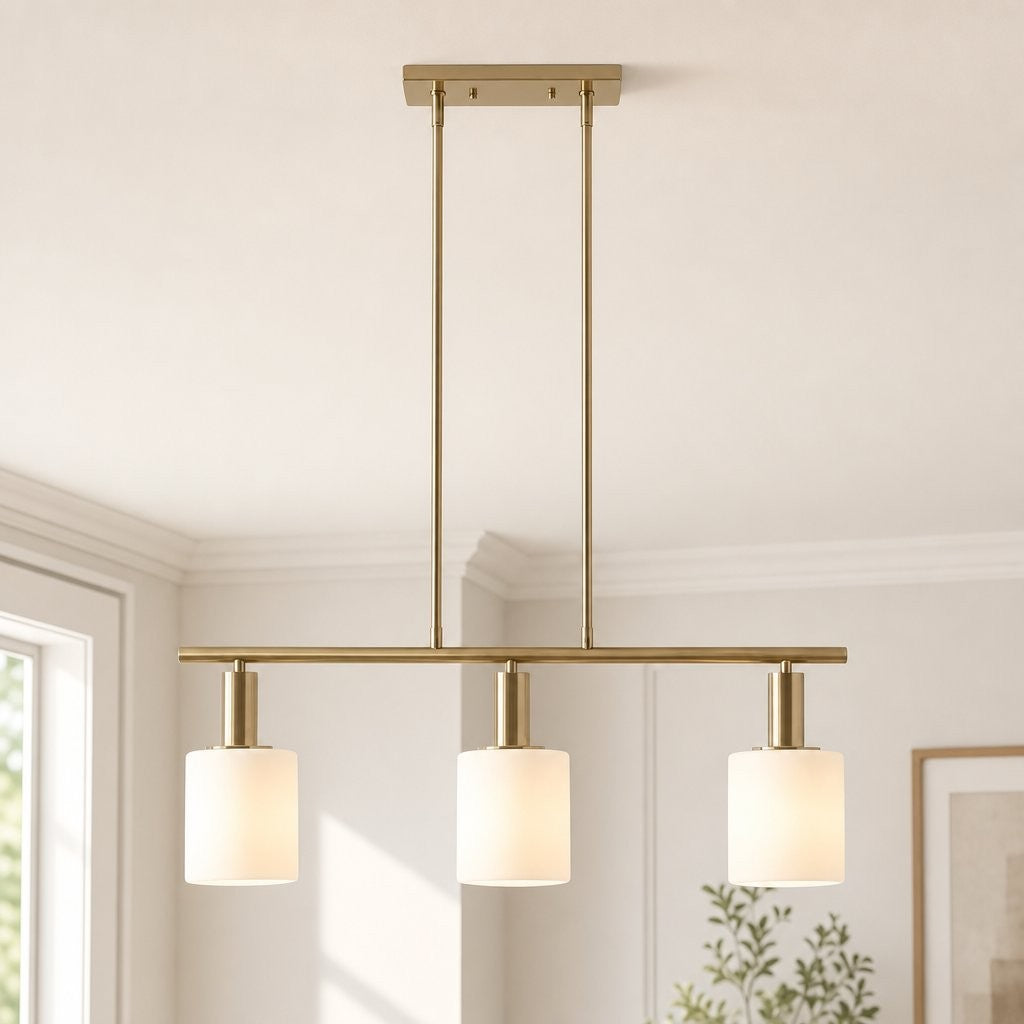 Aura Modern Linear Porcelain Chandelier