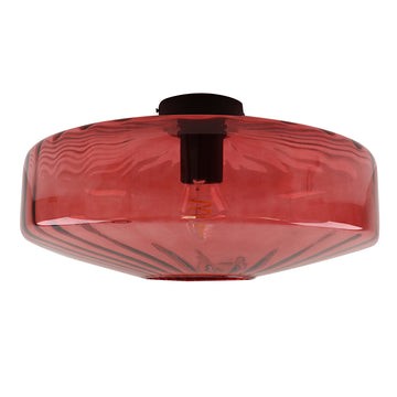 Ember Vintage Multi Color Water Ripple Glass Ceiling Light