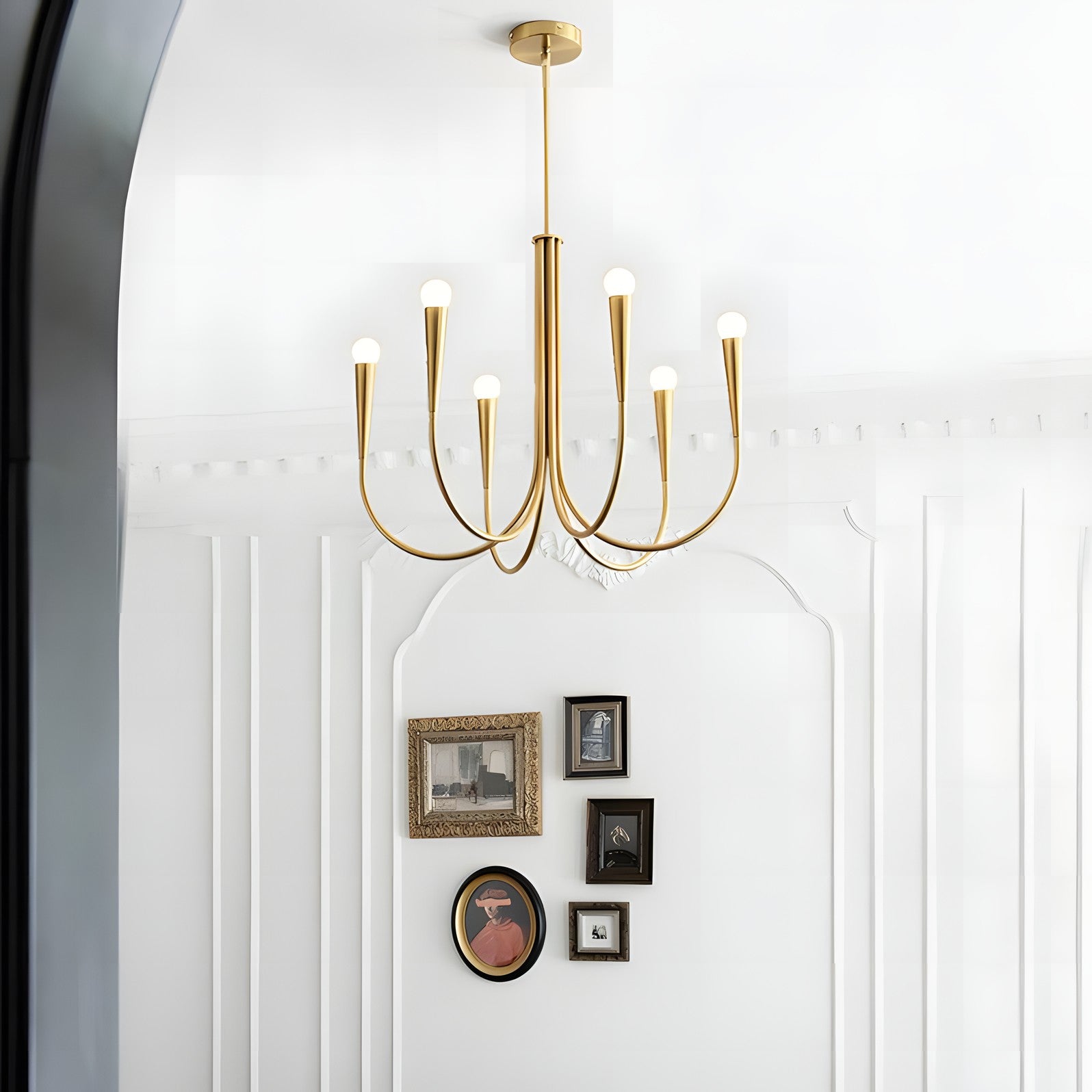 Luren Light Luxury Candle Iron Branch Chandelier