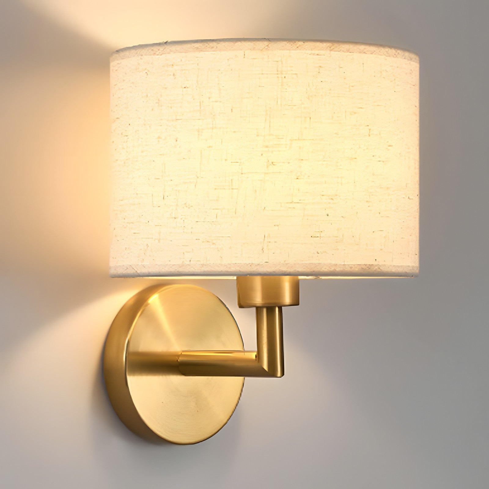 Delena Linen Drum Shade Wall Sconce