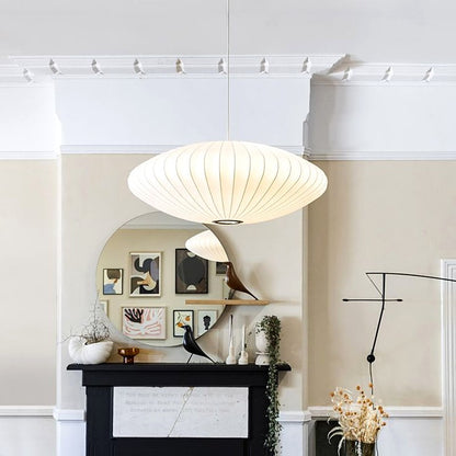 Leocadia White Saucer Nelson Bubble Pendant Light