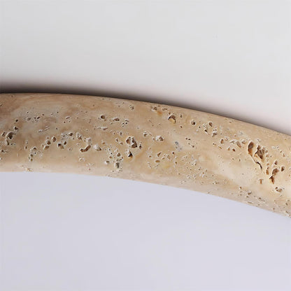 Tatum Modern Travertine Disc LED Ceiling Light