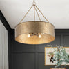Bradley Industrial Distressed Metal Drum Shade Chandelier