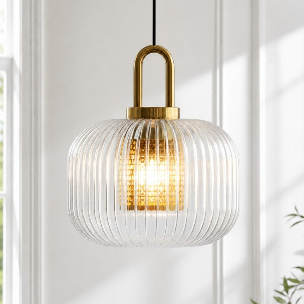 Cove Rustic Glass Metal Pendant Light