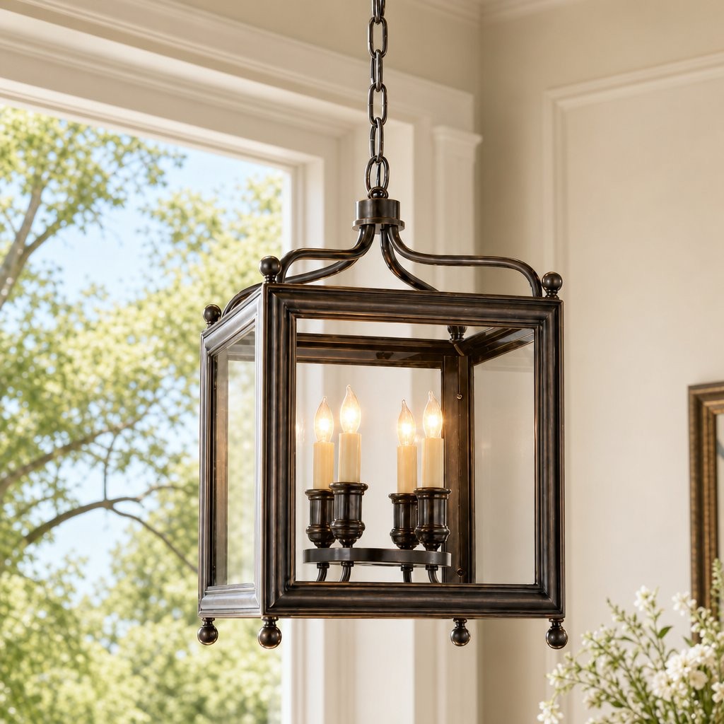 Leroy Vintage Metal 4-Light Lantern Pendant Light