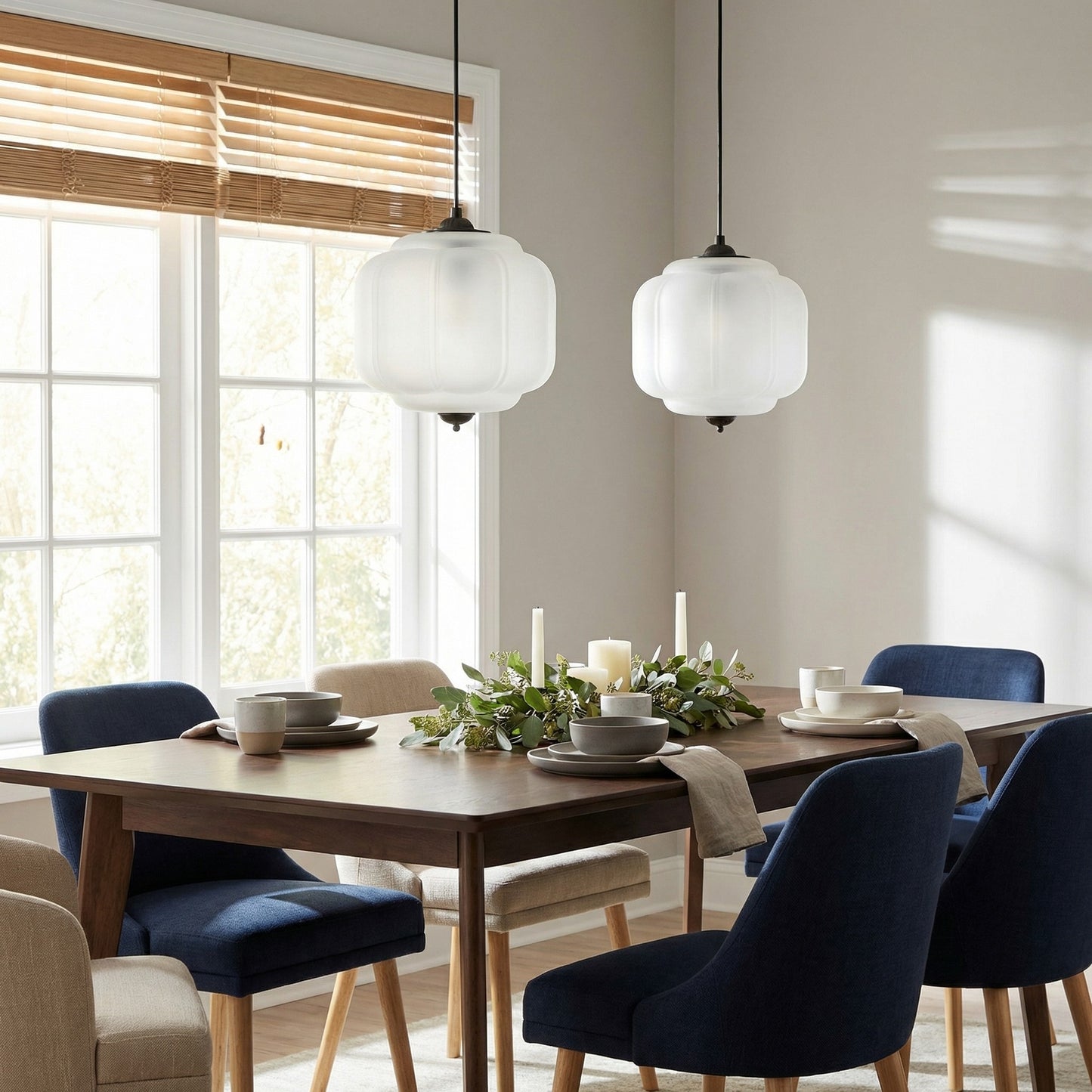 Cyrilith Vintage Milk Glass Oiled Brass Eloise Pendant light