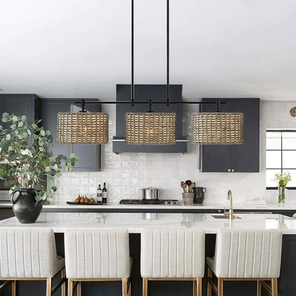 Raphael Beachy 3 Light Dimmable Drum Chandelier for Dining Room