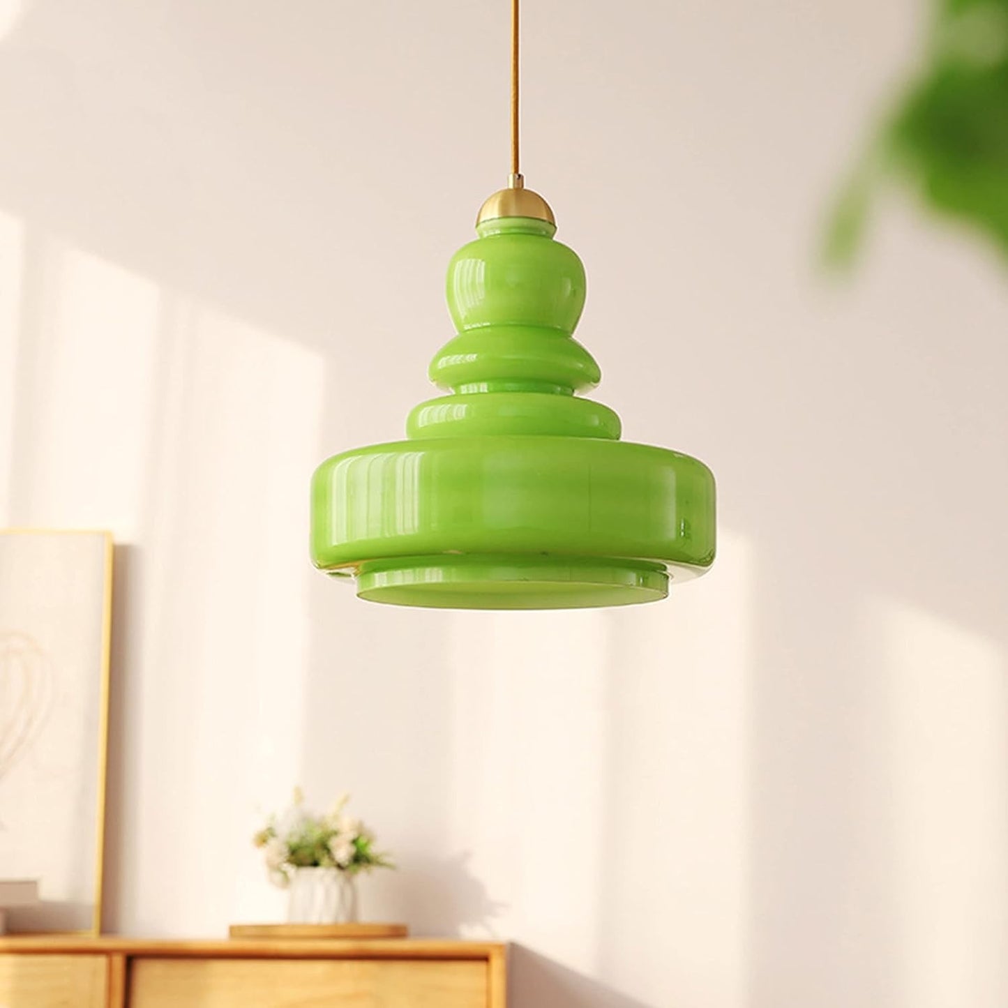 Carla Colorful Gourd Shaped Glass Shade Pendant Light