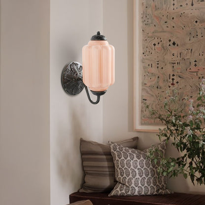 Vintage Elegant Milk Glass Eloise Wall Sconce - Retro Accent Lighting for Bathroom\Bedroom\Hallway