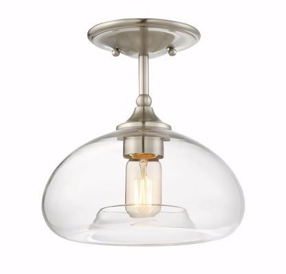 Thyran Farmhouse Small Globe Clear Glass Flush Mount Ceiling Light