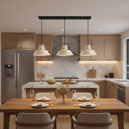 Jones Wabi Sabi Natural Sculpted Travertine Pendant Lamp