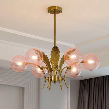 Zephyr Luxury 6-Lights Globe Glass Chandelier