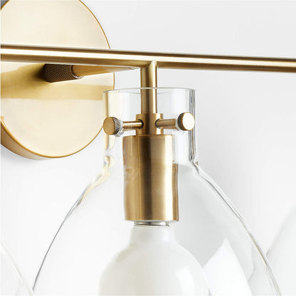 York Minimalist 3-Light Glass Globe Metal Wall Light