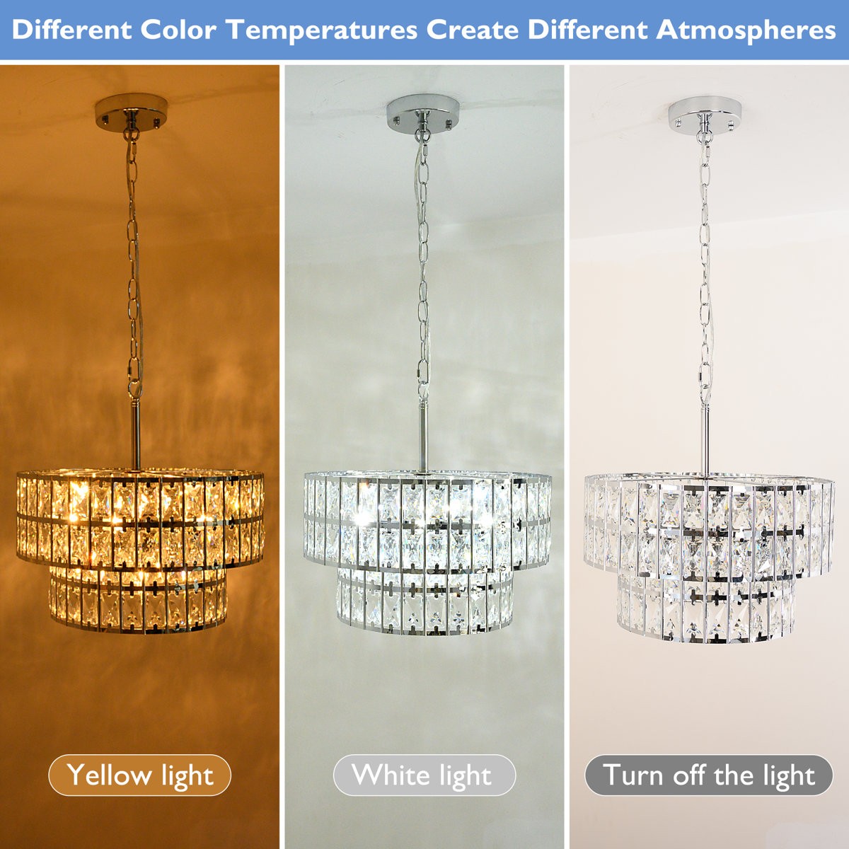 Gracie Luxurious Double Drum Crystal Chandelier