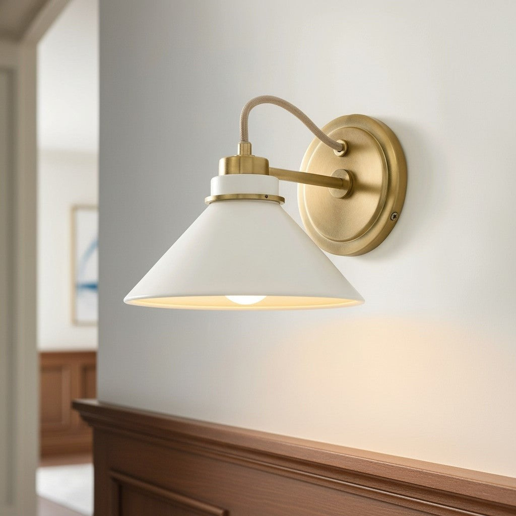 Kalevipoeg Modern Farmhouse Cone Shade Wall Sconce