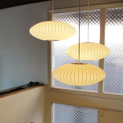 Leocadia White Saucer Nelson Bubble Pendant Light