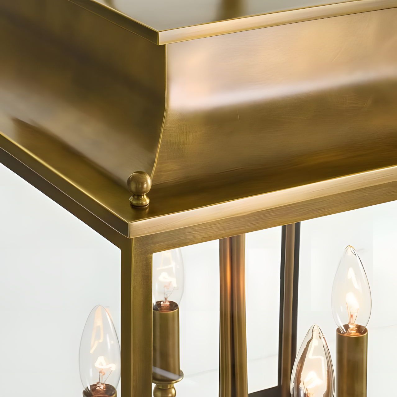 Marcellus Classic Metal Clear Glass Outdoor Lantern Pendant Light