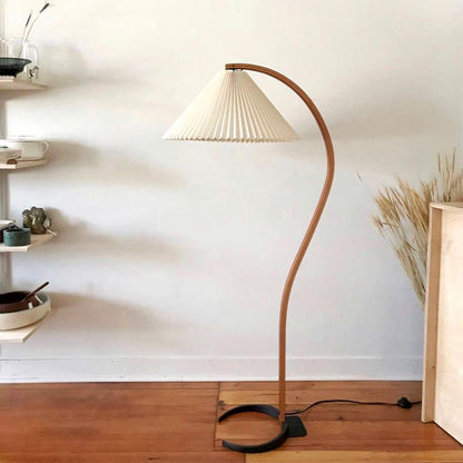 Anamika Vintage Mid Century Wooden Floor Lamp