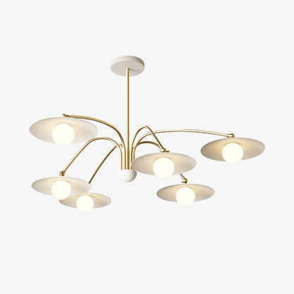 Xandros White Metal Champignon Chandelier