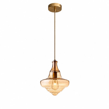 Helix Modern Glass Spool Pendant Light