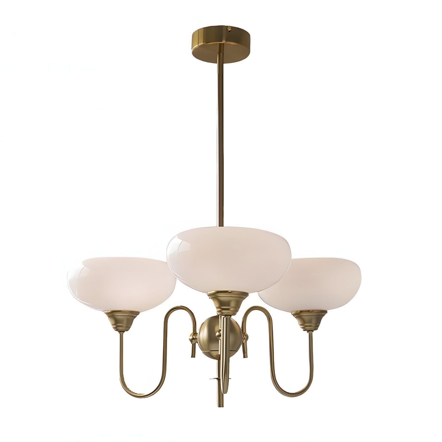 Luna Cream White Bubble Glass Chandelier