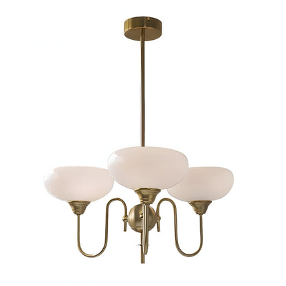 Luna Cream White Bubble Glass Chandelier