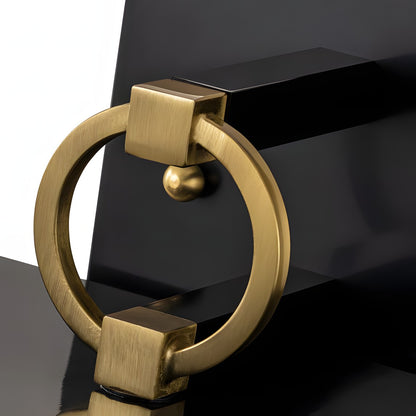 Lindsay Farmhouse Black And Brass Outdoor Lantern Wall Light