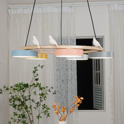 Myrithor Macarons Bird Woon Round Chandelier