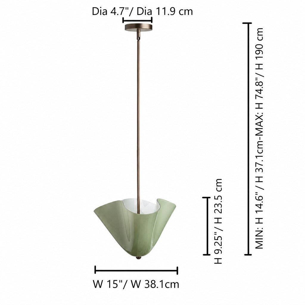 Franklin Modern Shell Glass Fazzo Pendant Light