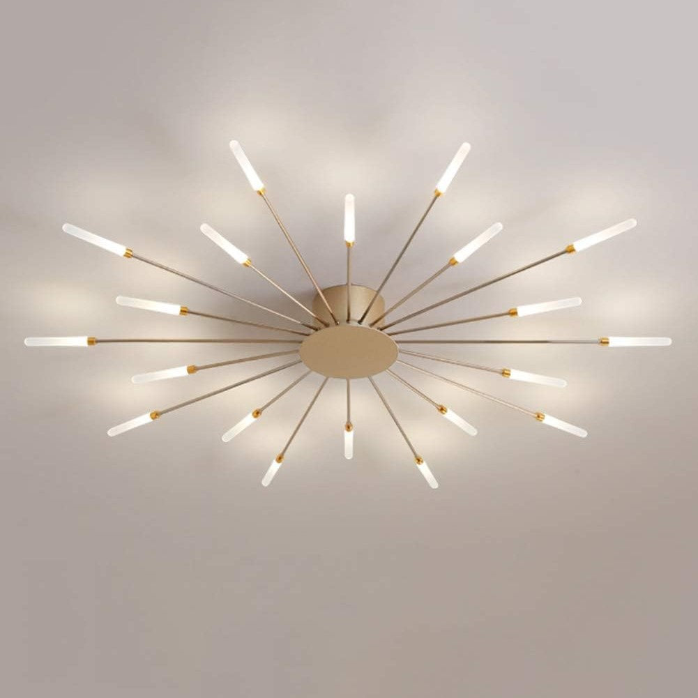 Pranika Modern Sputnik LED Fireworks Semi Flush Mount Ceiling Light