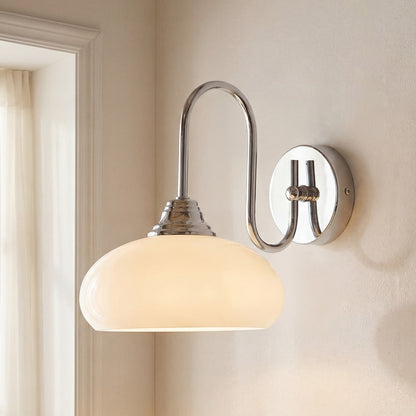 Ylvaen Bauhaus 1 Light Milk Glass Sconce