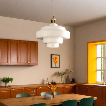Yves Vintage Tiered Glass Pendant Light