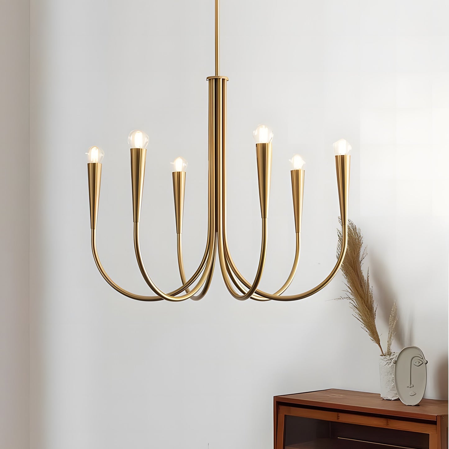 Luren Light Luxury Candle Iron Branch Chandelier