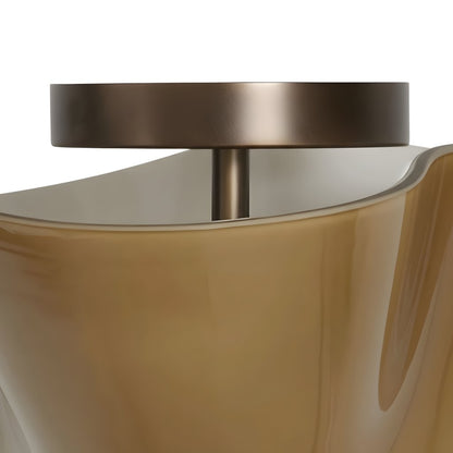 Esmay Modern Wavy Glass Fazzo Flush Mount Ceiling Light