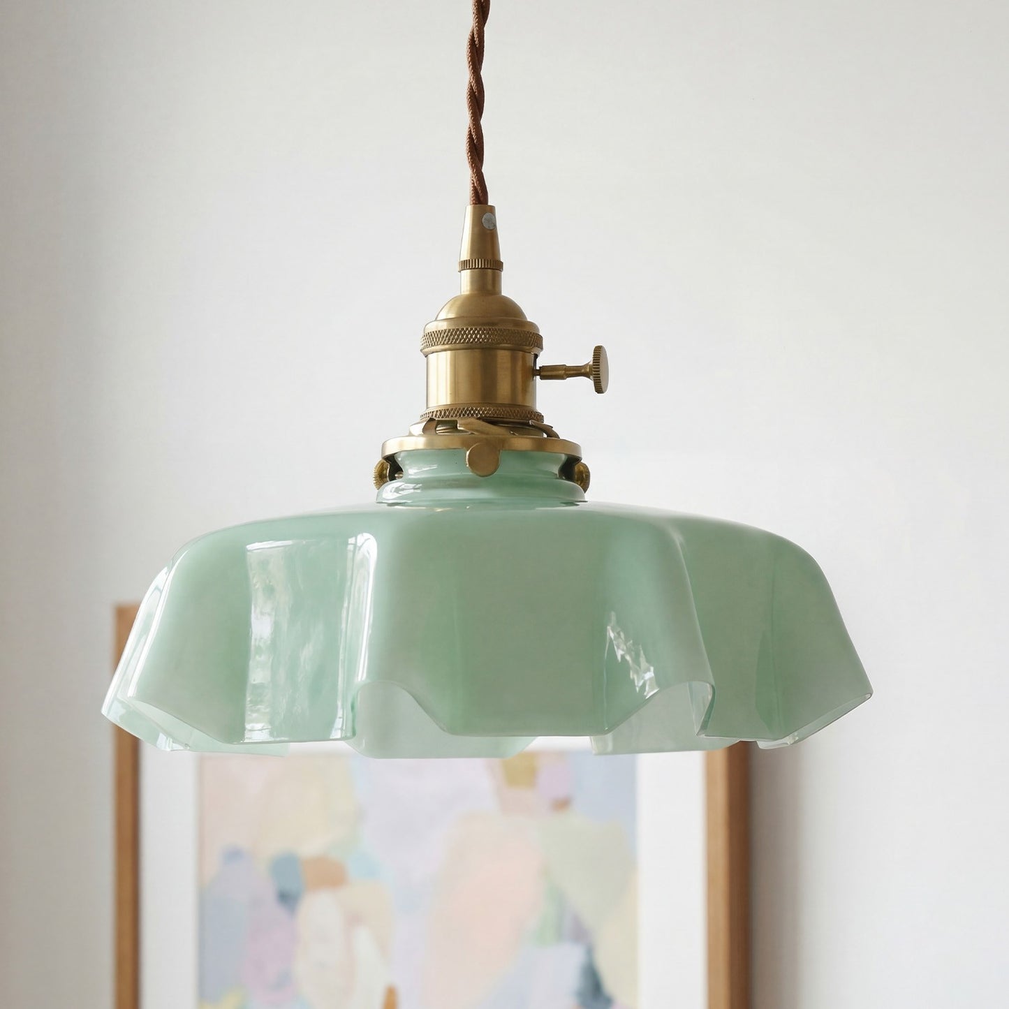 Jovianth French Cream Flower Single Pendant Light