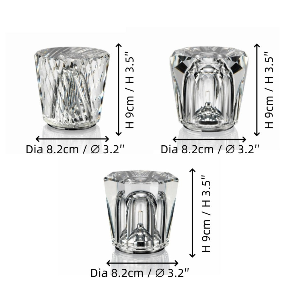 Faelith Modern Crystal Glass Faceted Table Lamp