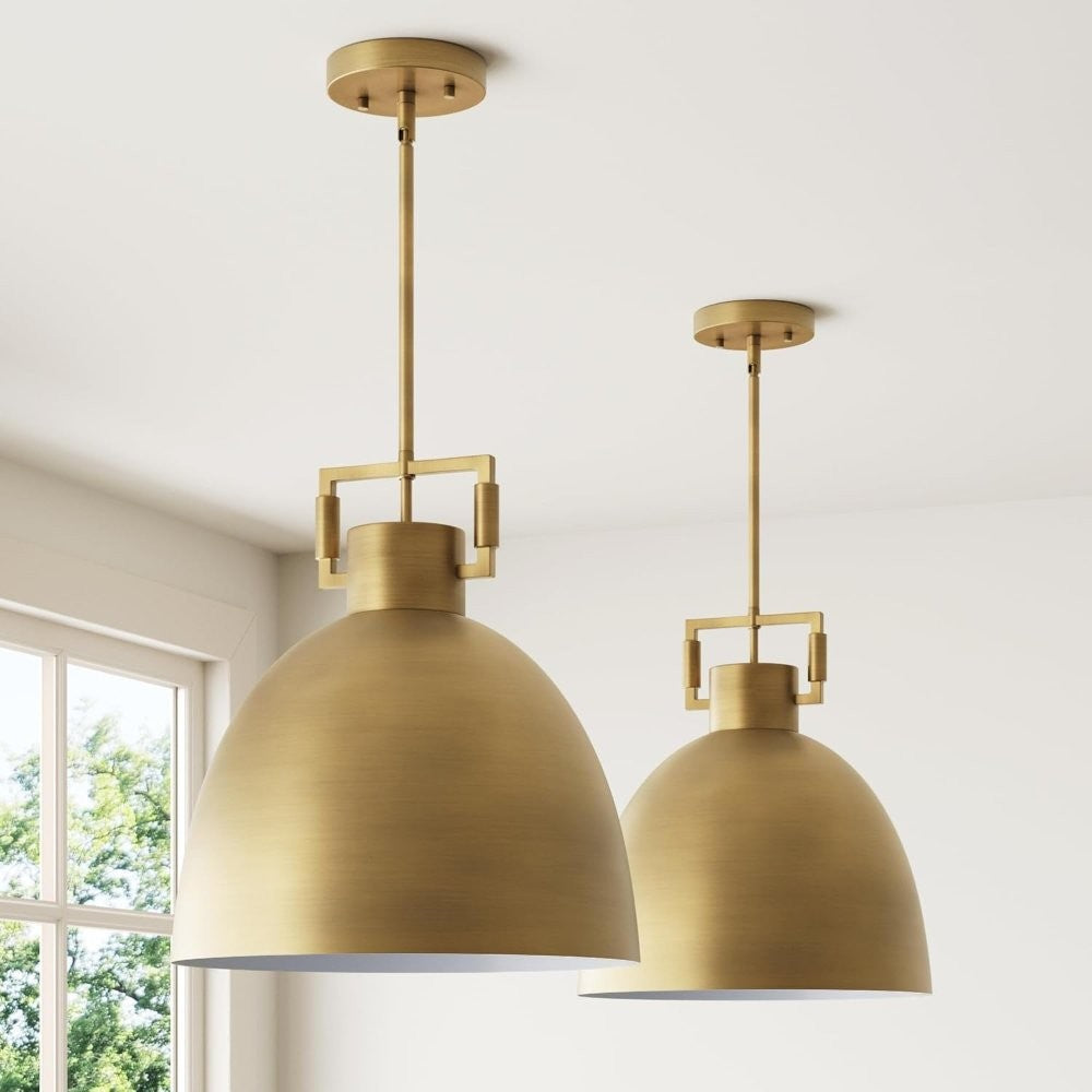 Hazel Industrial Style Metal Shade Pendant Light