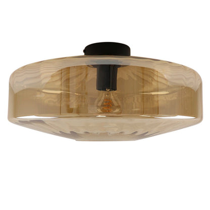 Ember Vintage Multi Color Water Ripple Glass Ceiling Light