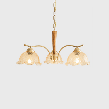 Erin French Country Crack Flower Glass Chandelier