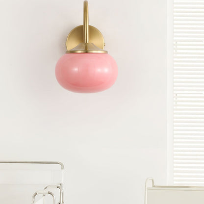 Luka Retro Bauhaus Globe Glass Sconce