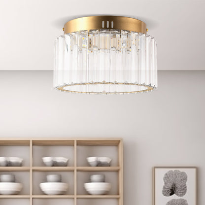 Collins Retro Crystal Drum Semi Flush Mount Ceiling Light