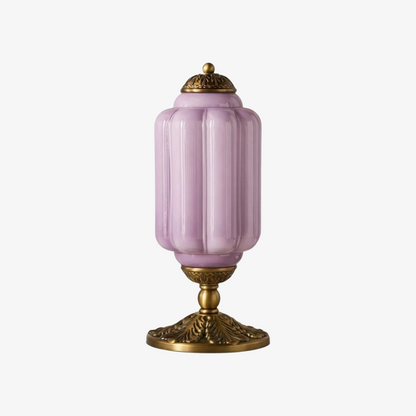Nexos French Retro Cream Glass Textured Eloise Table Lamp