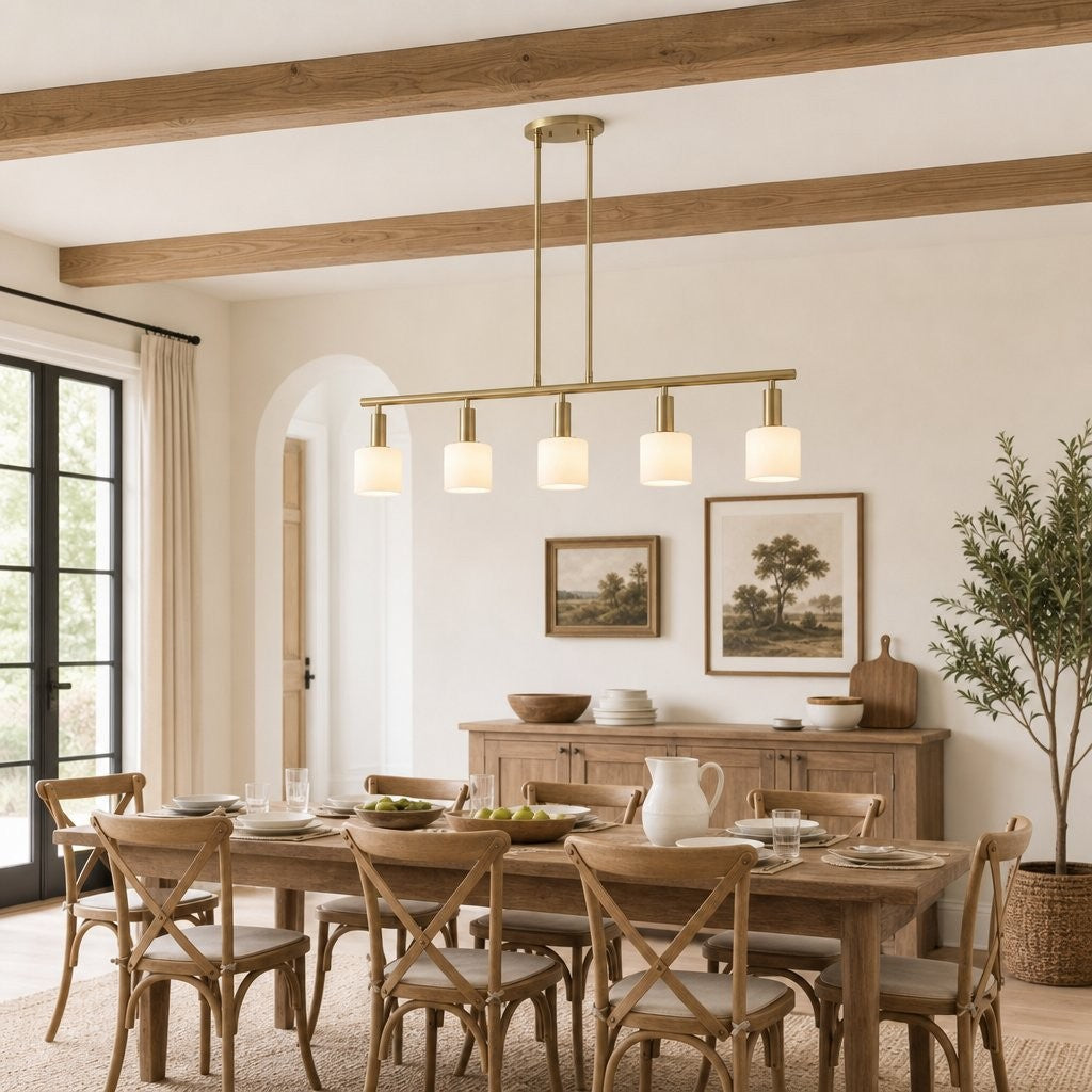Aura Modern Linear Porcelain Chandelier